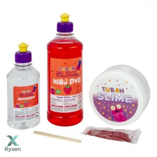 Masa plastyczna zestaw super slime - truskawka xl TUBAN