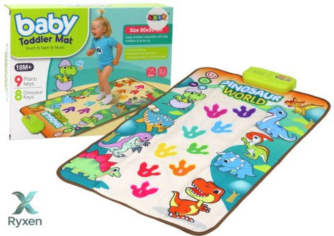 Mata Taneczna Edukacyjna Interaktywna Dinozaury Światła Dźwięki LEAN TOYS