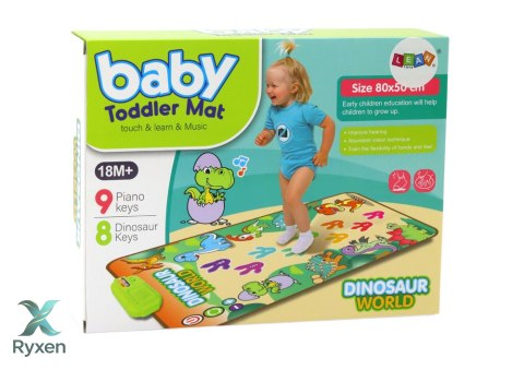 Mata Taneczna Edukacyjna Interaktywna Dinozaury Światła Dźwięki LEAN TOYS