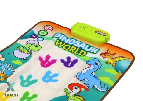 Mata Taneczna Edukacyjna Interaktywna Dinozaury Światła Dźwięki LEAN TOYS