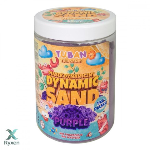 Piasek dynamiczny 1kg fioletowy TUBAN
