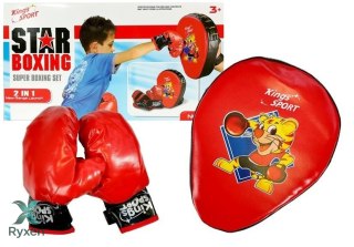 Zestaw Bokserski Rękawice Tarcza Sporty Walki LEAN TOYS