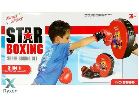 Zestaw Bokserski Rękawice Tarcza Sporty Walki LEAN TOYS