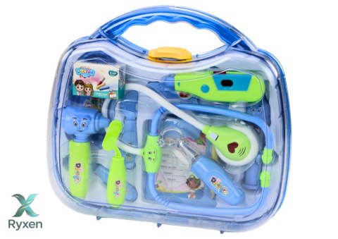 Zestaw Medyczny Małego Doktora W Walizce Światła Dźwięki Niebieski LEAN TOYS