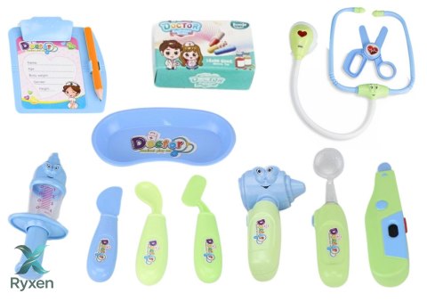 Zestaw Medyczny Małego Doktora W Walizce Światła Dźwięki Niebieski LEAN TOYS