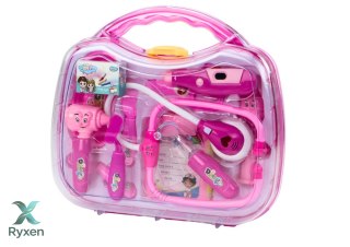 Zestaw Medyczny Małego Doktora W Walizce Światła Dźwięki Różowy LEAN TOYS