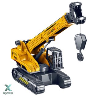 Dźwig Gąsienicowy Wysuwany Obracana Kabina 360° Żółty LEAN TOYS
