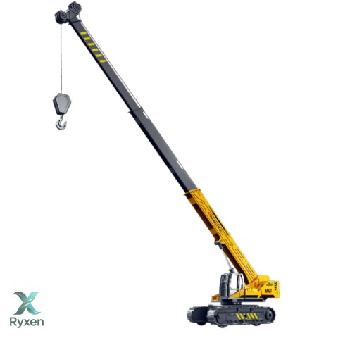 Dźwig Gąsienicowy Wysuwany Obracana Kabina 360° Żółty LEAN TOYS
