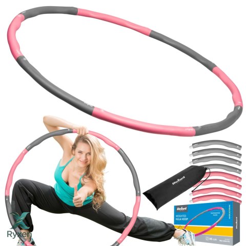Hula Hop odchudzające koło 95cm, różowe, REBEL ACTIVE Rebel