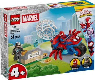 Klocki spidey 11206 spidey na motocyklu kontra rhino LEGO