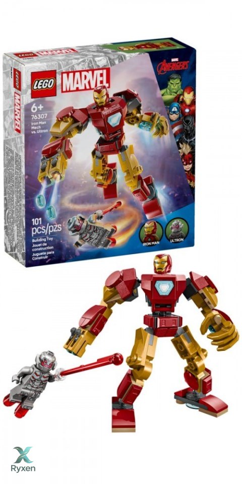 Klocki super heroes 76307 mech iron mana kontra ultron LEGO