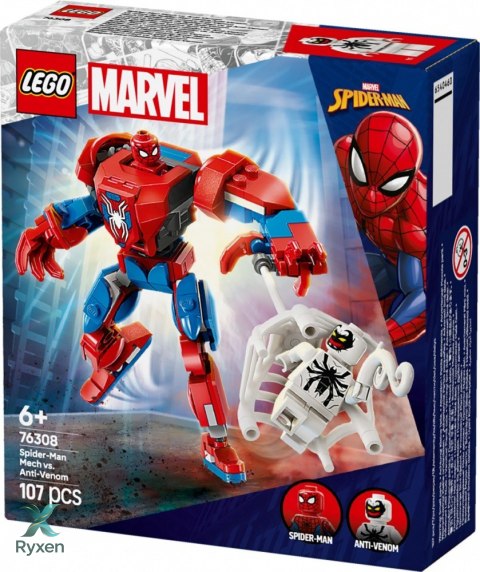 Klocki super heroes 76308 mech spider-mana kontra anti-venom LEGO