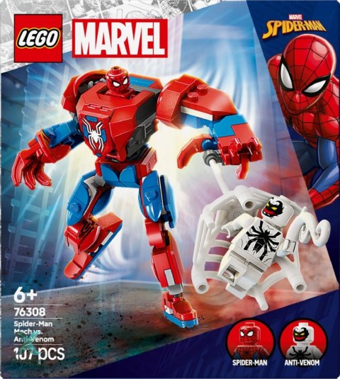 Klocki super heroes 76308 mech spider-mana kontra anti-venom LEGO