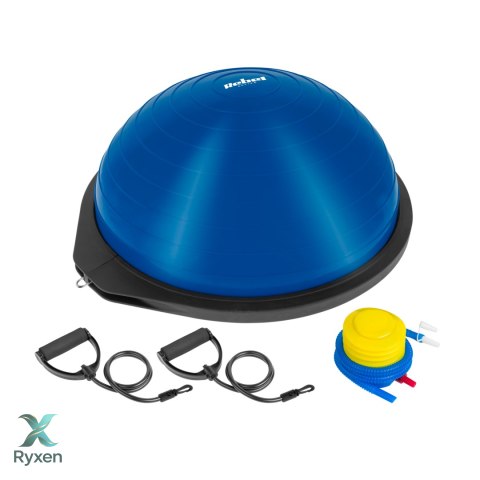 Półpiłka do balansowania, trener równowagi 46cm + pompka, REBEL ACTIVE Rebel