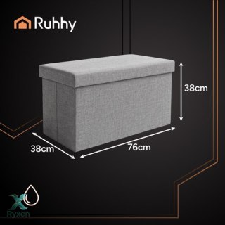 Pufa materiałowa szara 76x38x38cm Ruhhy 26131 RUHHY