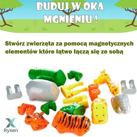 Zestaw malik malblo magnetic zwierzęta z dżungli MALIK