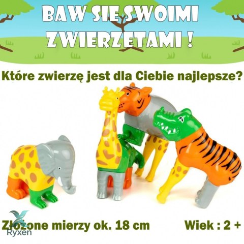Zestaw malik malblo magnetic zwierzęta z dżungli MALIK
