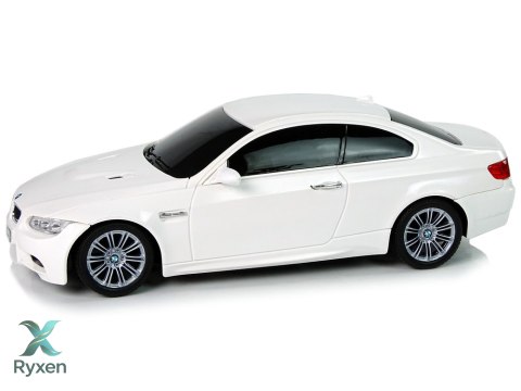 Auto Zdalnie Sterowane BMW M3 Białe Pilot Kierownica 1:18 Dźwięk Światła LEAN TOYS