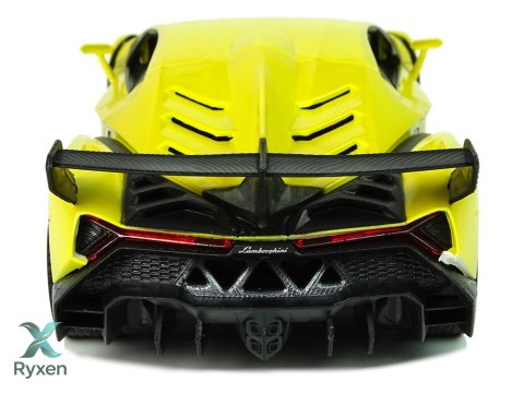 Auto Zdalnie Sterowane Lamborghini Veneno Żółte 2,4 G Pilot Kierownica Dźwięk Światła LEAN TOYS