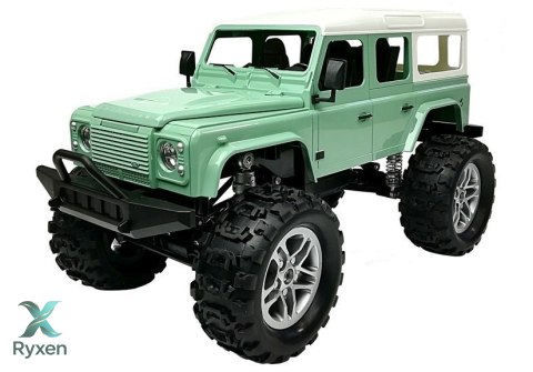 Auto Zdalnie Sterowane Land Rover Defender D110 R/C Zielony 7.5 km/h 1:14 2.4G DOUBLE E