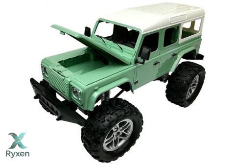 Auto Zdalnie Sterowane Land Rover Defender D110 R/C Zielony 7.5 km/h 1:14 2.4G DOUBLE E