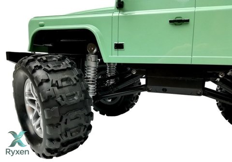 Auto Zdalnie Sterowane Land Rover Defender D110 R/C Zielony 7.5 km/h 1:14 2.4G DOUBLE E