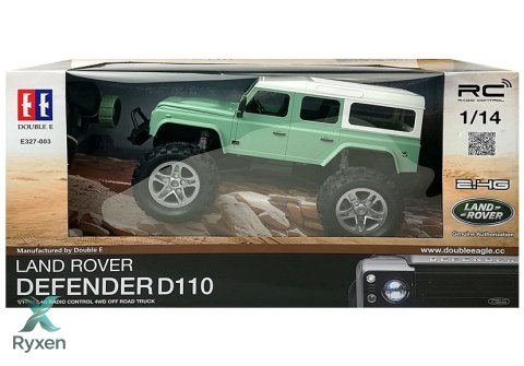 Auto Zdalnie Sterowane Land Rover Defender D110 R/C Zielony 7.5 km/h 1:14 2.4G DOUBLE E
