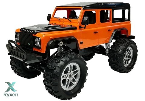 Auto Zdalnie Sterowane Land Rover Defender R/C Pomarańczowe 1:14 DOUBLE E
