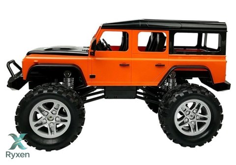 Auto Zdalnie Sterowane Land Rover Defender R/C Pomarańczowe 1:14 DOUBLE E