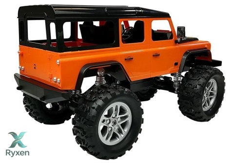 Auto Zdalnie Sterowane Land Rover Defender R/C Pomarańczowe 1:14 DOUBLE E