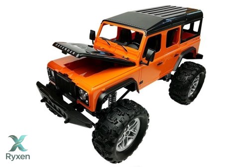 Auto Zdalnie Sterowane Land Rover Defender R/C Pomarańczowe 1:14 DOUBLE E