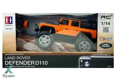 Auto Zdalnie Sterowane Land Rover Defender R/C Pomarańczowe 1:14 DOUBLE E