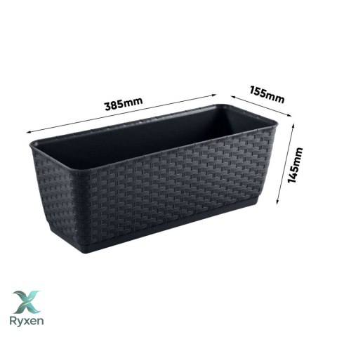 Doniczka rattanowa z hakami Ratolla DRL500PW umbra Prosperplast