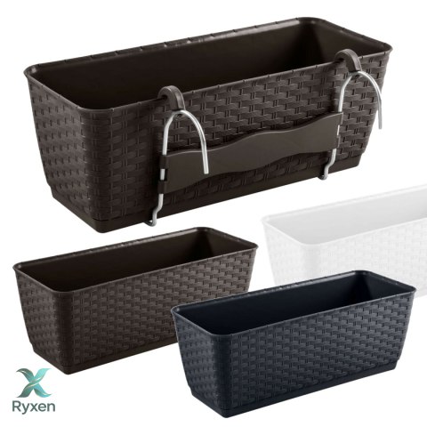 Doniczka rattanowa z hakami Ratolla DRL500PW umbra Prosperplast