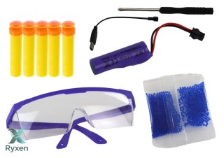 Elektryczny Pistolet Na Kulki Wodne Strzałki Okulary Czarny LEAN TOYS