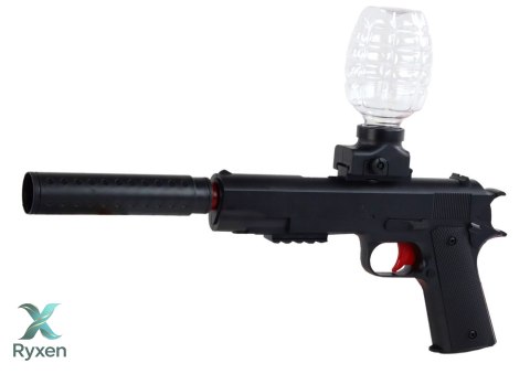 Elektryczny Pistolet Na Kulki Wodne Strzałki Okulary Czarny LEAN TOYS