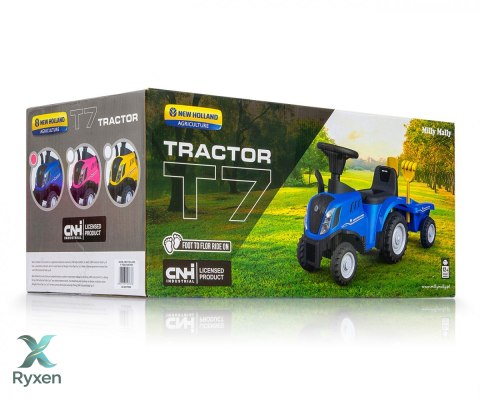 Jeździk pojazd new holland t7 traktor niebieski MILLY MALLY