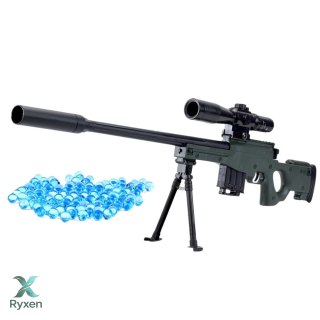 Karabin Snajperski Replika AWM Stojak Kulki Wodne Żelowe 80cm LEAN TOYS