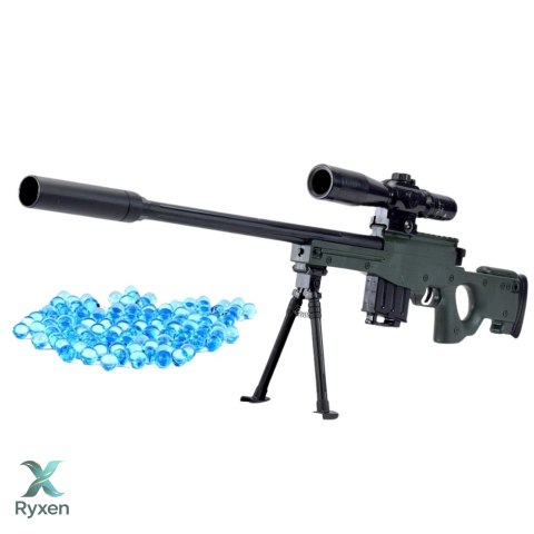 Karabin Snajperski Replika AWM Stojak Kulki Wodne Żelowe 80cm LEAN TOYS