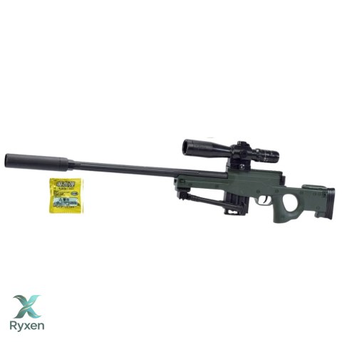 Karabin Snajperski Replika AWM Stojak Kulki Wodne Żelowe 80cm LEAN TOYS