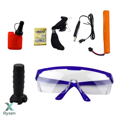 Karabin Szturmowy Na Kulki Wodne Hydrożelowe Celownik Okulary Czarny 86cm LEAN TOYS