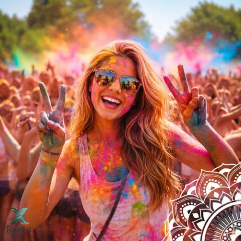 Kolorowy proszek Holi zestaw10x100g Holi Cow 27334 HOLI COW