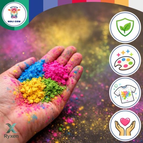 Kolorowy proszek Holi zestaw10x100g Holi Cow 27334 HOLI COW