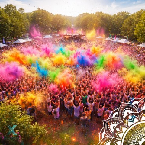 Kolorowy proszek Holi zestaw10x100g Holi Cow 27334 HOLI COW