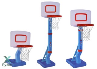 Kosz do Koszykówki Regulowany Piłka Pompka 138cm Niebieski LEAN TOYS