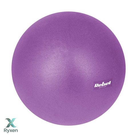 Mini piłka gimnastyczna do pilates rehabilitacyjna 25cm, kolor fioletowy, REBEL ACTIVE Rebel