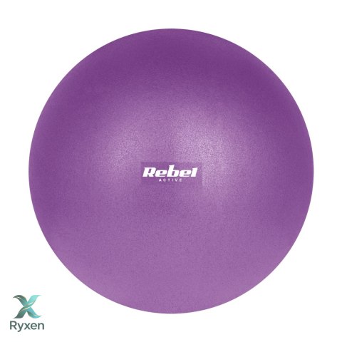 Mini piłka gimnastyczna do pilates rehabilitacyjna 25cm, kolor fioletowy, REBEL ACTIVE Rebel