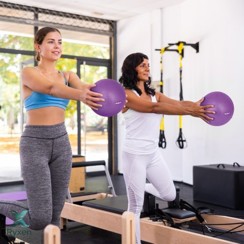 Mini piłka gimnastyczna do pilates rehabilitacyjna 25cm, kolor fioletowy, REBEL ACTIVE Rebel