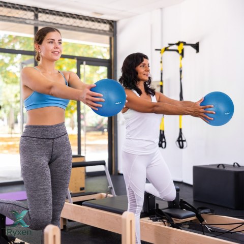 Mini piłka gimnastyczna do pilates rehabilitacyjna 25cm, kolor niebieski , REBEL ACTIVE Rebel