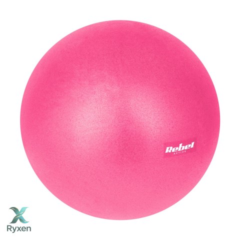 Mini piłka gimnastyczna do pilates rehabilitacyjna 25cm, kolor różowy, REBEL ACTIVE Rebel
